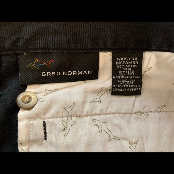 Greg Norman Men’s Chinos Black Khaki Cotton - Picture 4 of 7